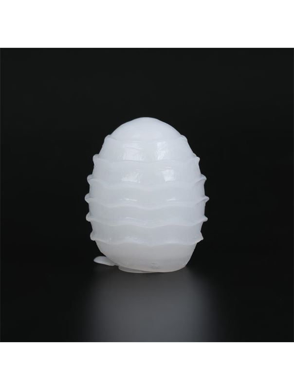 Рельефный мастурбатор EGG в синем футляре