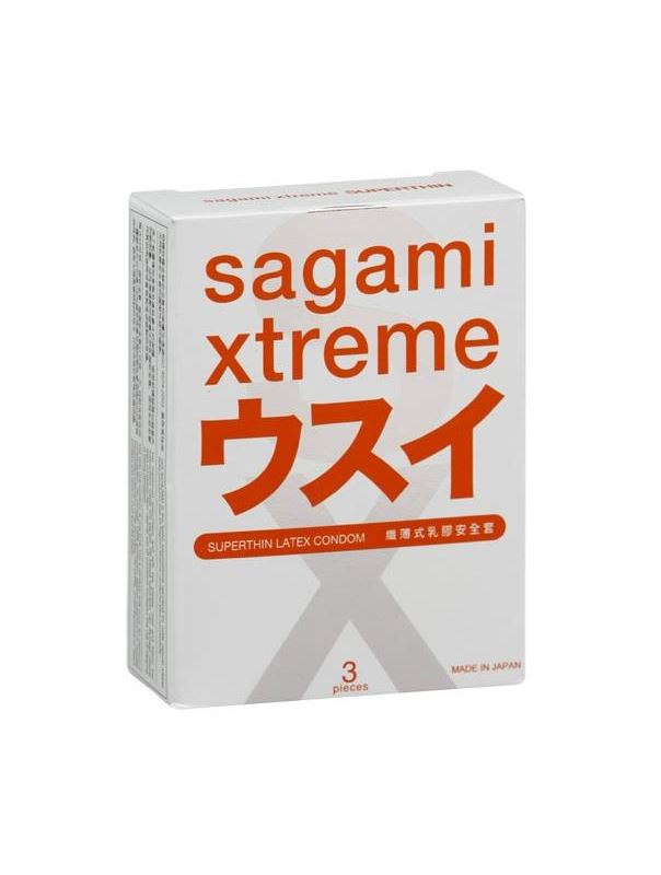 Ультратонкие презервативы Sagami Xtreme SUPERTHIN (3 шт)