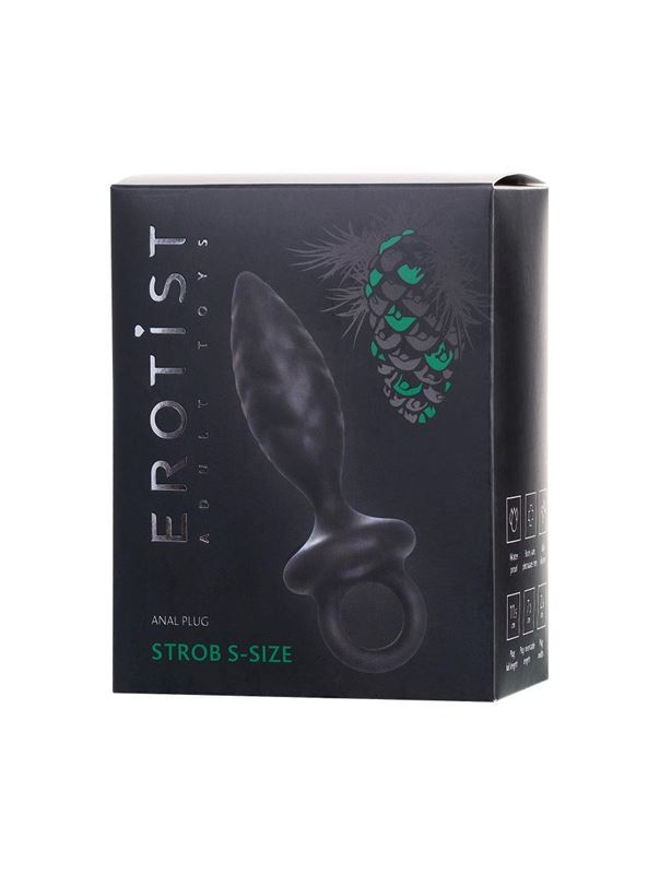 Черная анальная пробка Strob S (11,7 см)