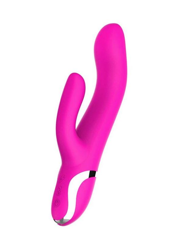 Розовый вибратор кролик NAGHI NO.43 RECHARGEABLE DUO VIBRATOR (23 см)