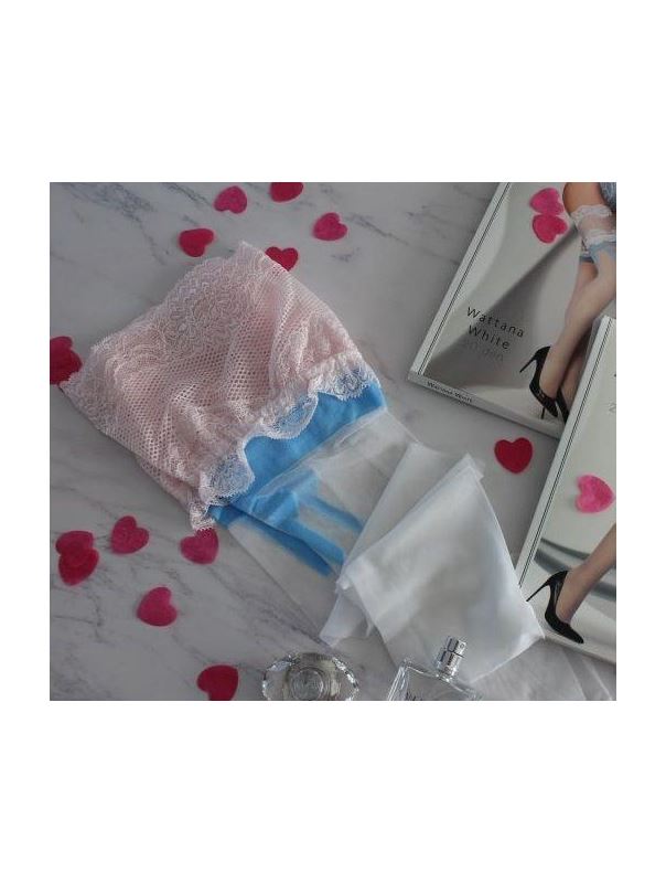 Чулки Wattana с рисунком-бантом