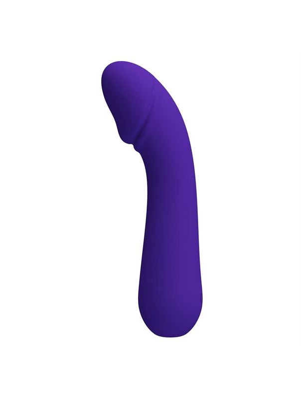 Фиолетовый силиконовый вибратор Cetus для G-точки (15 см)