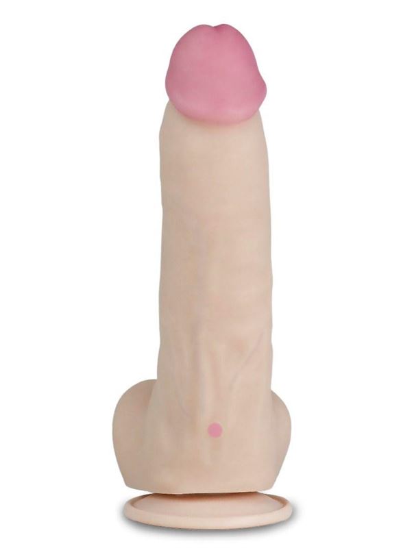 Телесный перезаряжаемый вибратор реалистик из неоскин (22,5 см)