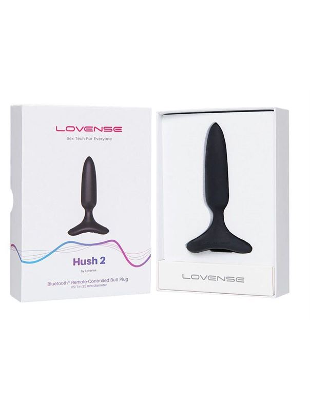 Черная анальная вибропробка HUSH 2 Size XS (12,1 см)