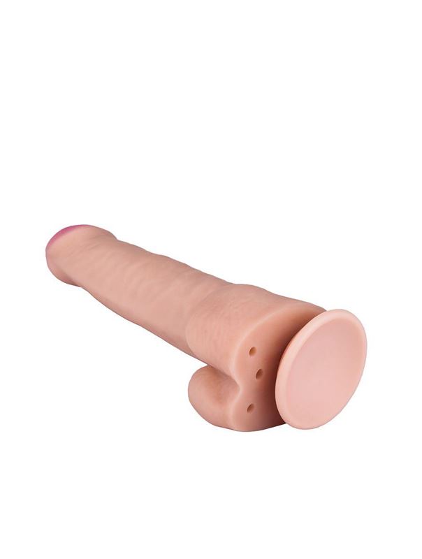 Фаллоимитатор с мошонкой на присоске (21,3 см)