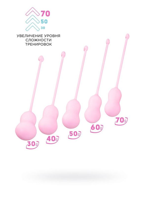 Набор из 5 розовых вагинальных шариков Tulips