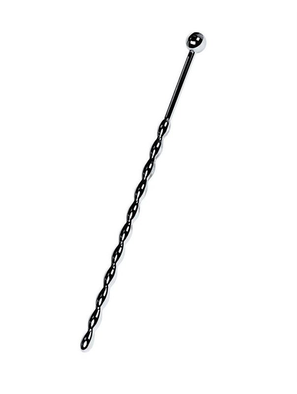 Серебристый длинный уретральный плаг-косичка TOYFA Metal (15,7 см)