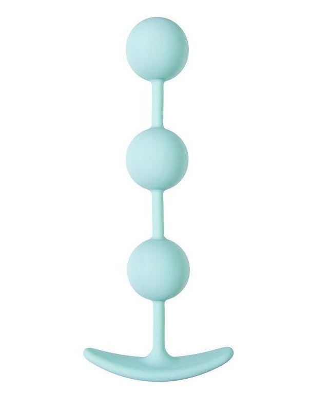 Мятные анальные шарики на сцепке Triplex (15 см)