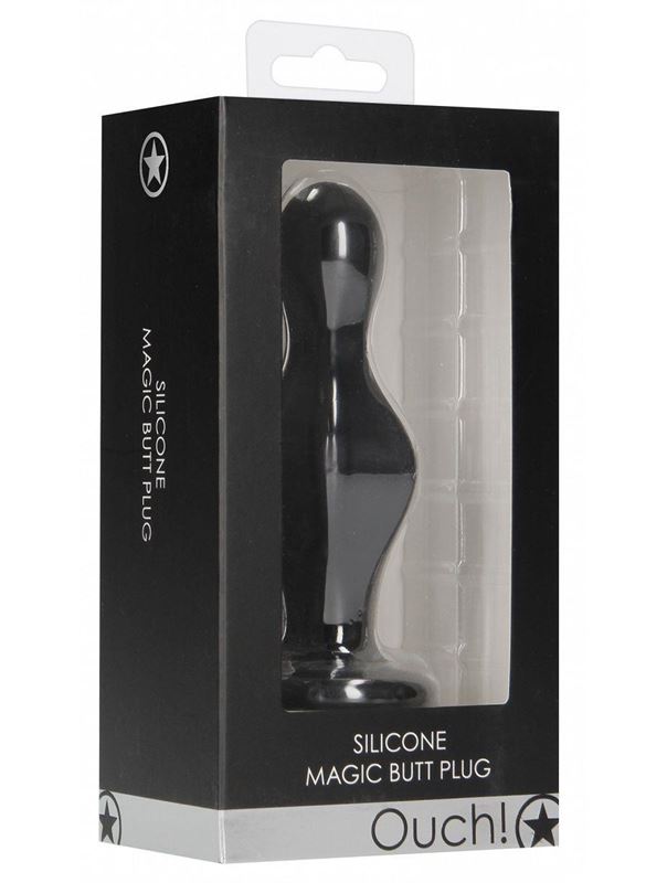 Черная анальная пробка Magic Butt Plug (11,3 см)