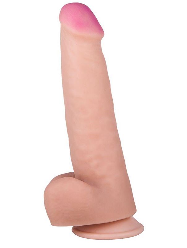 Фаллоимитатор с мошонкой на присоске (21,3 см)