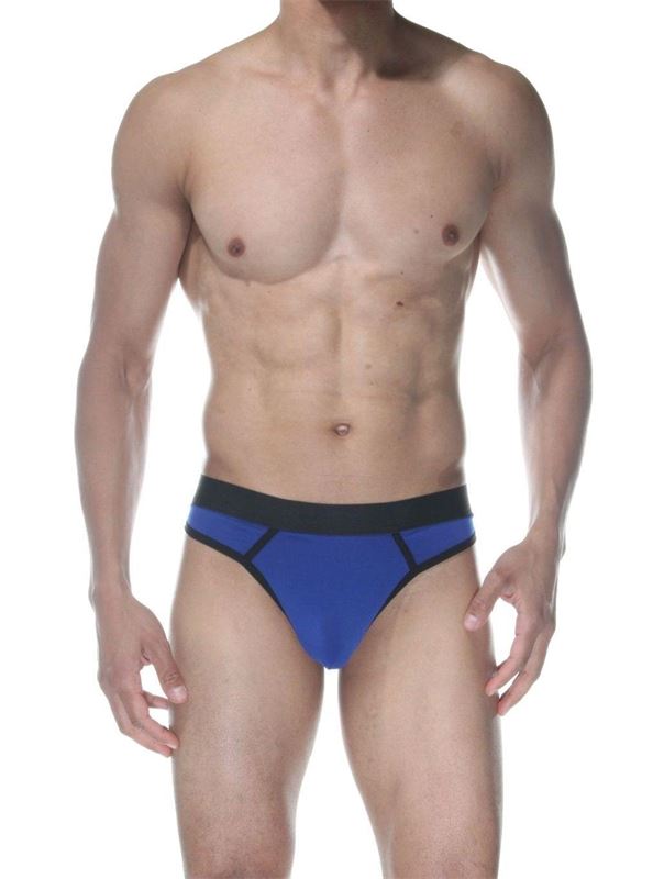 Синие мужские трусы-стринги