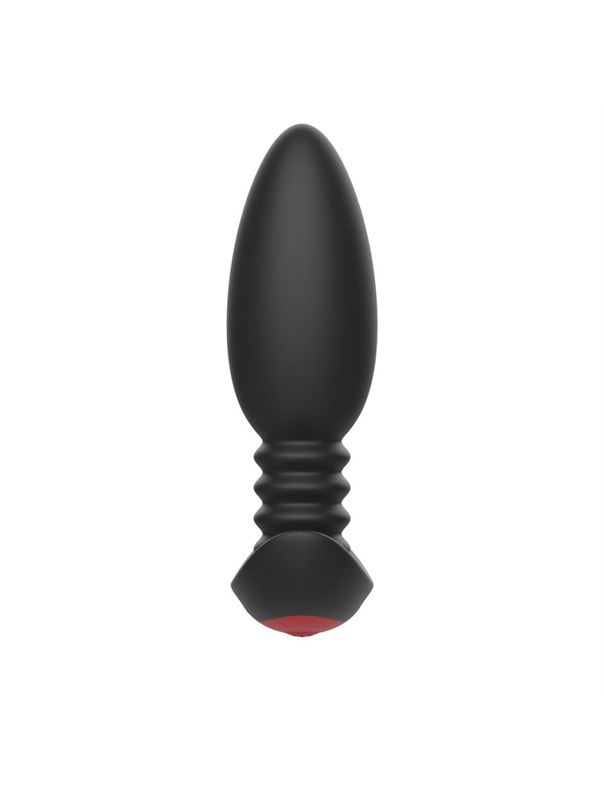 Черная анальная вибропробка Anal Vibrator с пультом ДУ (13,5 см)