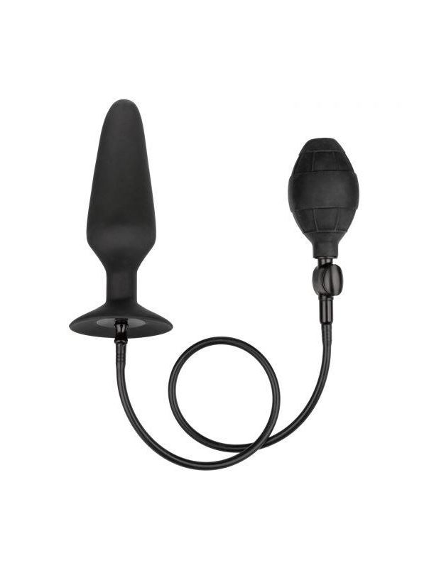 Черная расширяющаяся анальная пробка XL Silicone Inflatable Plug (16 см)