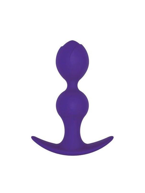 Фиолетовая силиконовая анальная втулка (11 см)