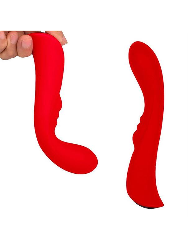 Красный вибратор 6" Silicone G-Spot Fun (19,1 см)