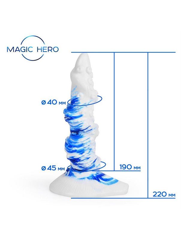 Фантазийный спиралевидный фаллоимитатор-щупальце (22 см)