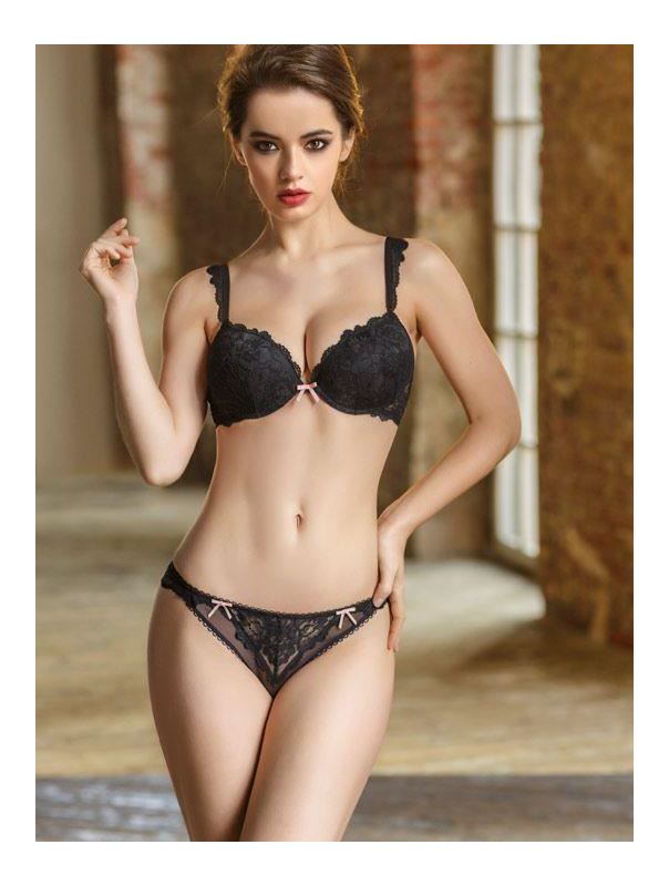 Бюстгальтер пуш-ап с крылышками на бретелях