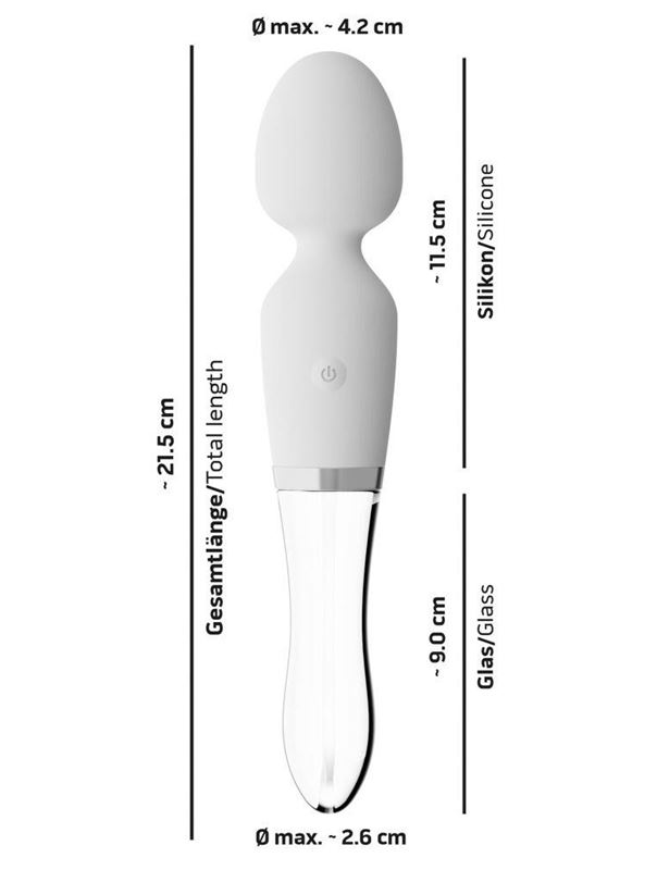 Двусторонний вибратор Wand LED (21,5 см)