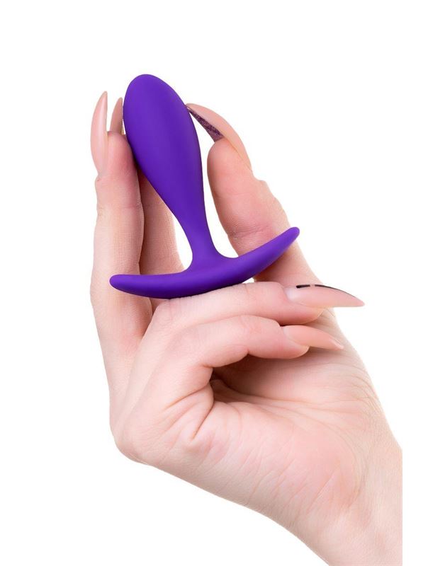 Фиолетовая удлиненная анальная пробка (7,2 см)