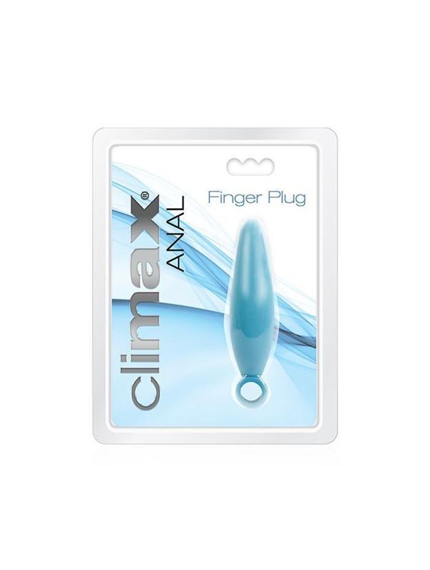 Голубая анальная пробка Climax Anal Finger Plug (10,5 см)
