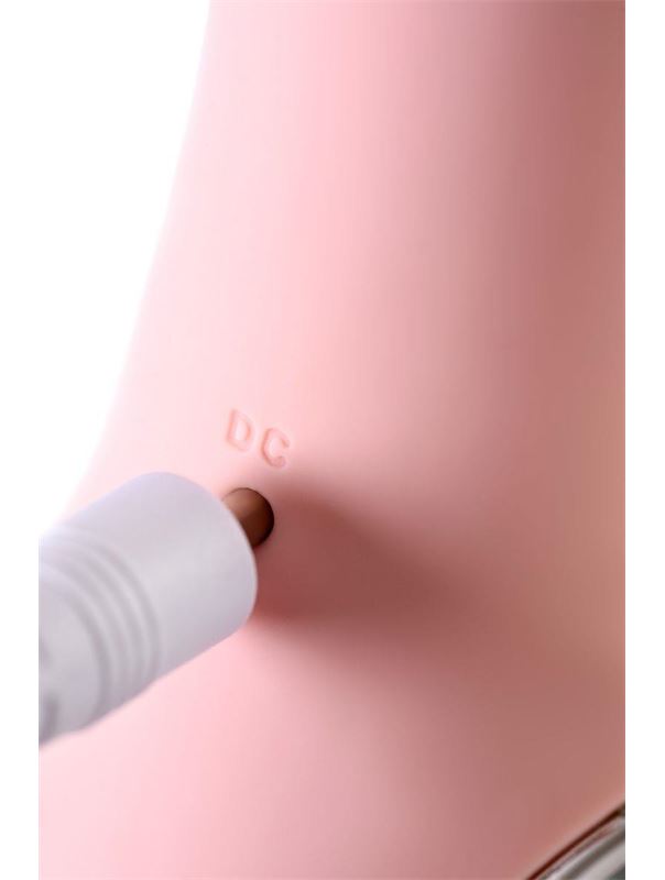 Розовый силиконовый вибратор с электростимуляцией PHYSICS GALVANI VIBE (21 см)