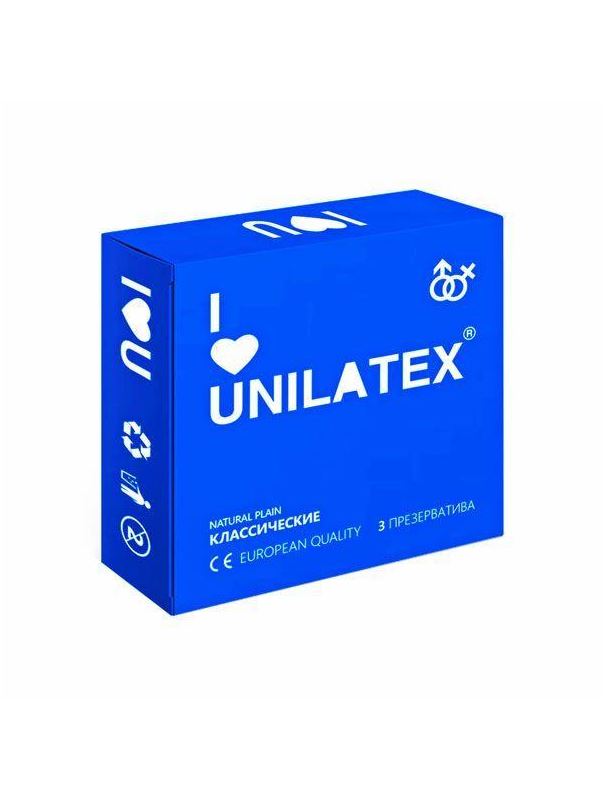 Классические презервативы Unilatex Natural Plain (3 шт)