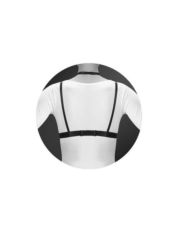 Черная упряжь на грудь Alyssa