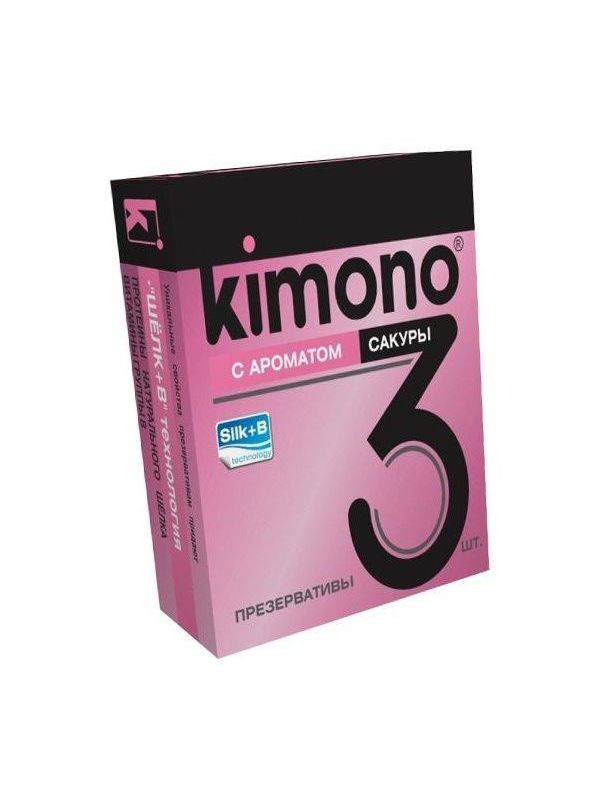 Презервативы KIMONO с ароматом сакуры (3 шт)